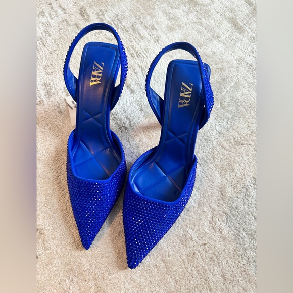 Zara Shoes - Blue heeled shoes
